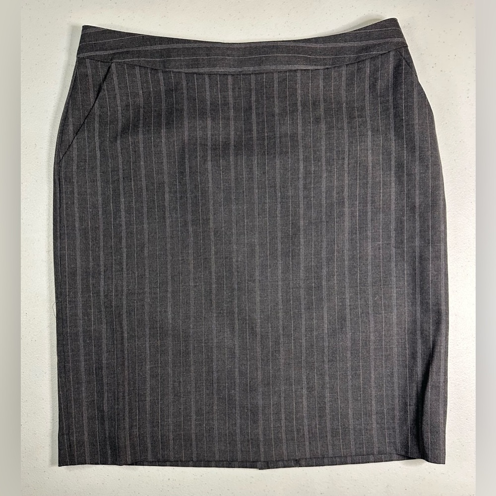 Banana Republic Gray Wool Pencil Skirt Size 6 Lined Lycra Spandex - Picture 1 of 6